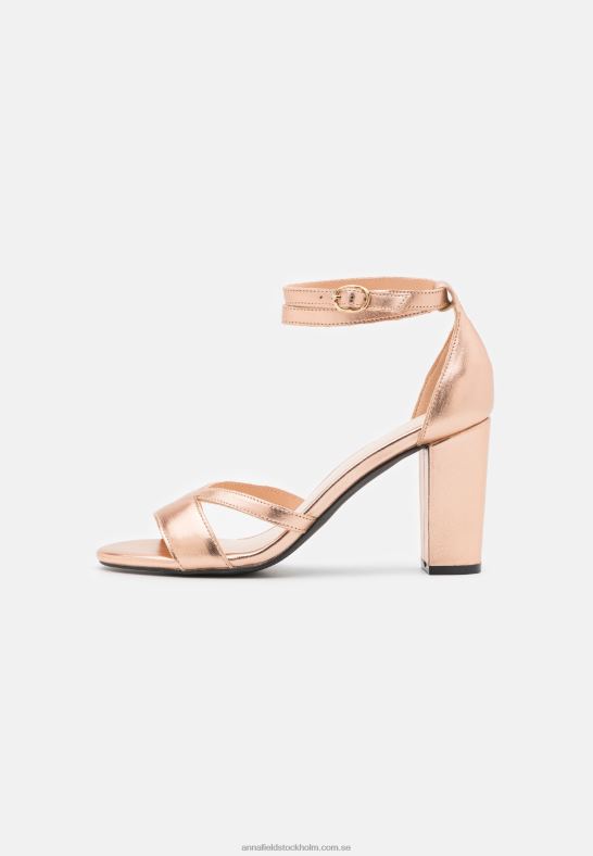 lädersandaler roséguld färgade Anna Field 42BF61392 kvinnor