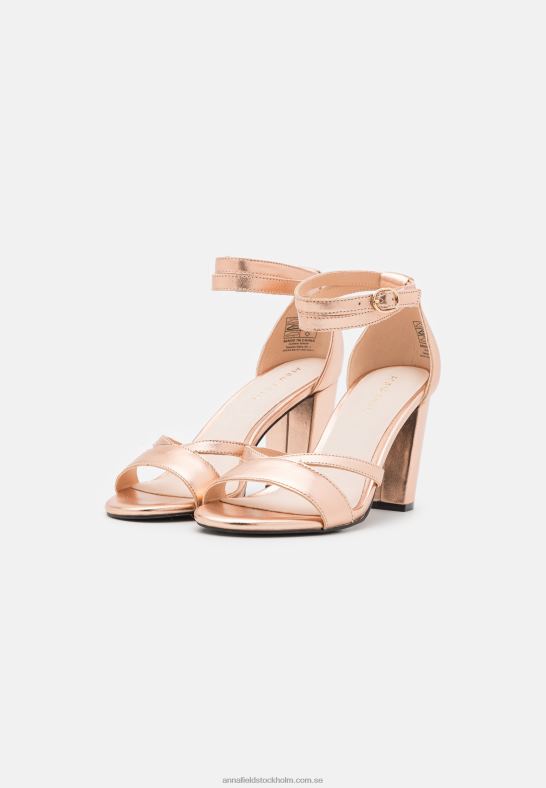 lädersandaler roséguld färgade Anna Field 42BF61392 kvinnor