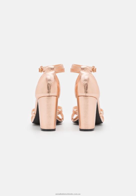 lädersandaler roséguld färgade Anna Field 42BF61392 kvinnor