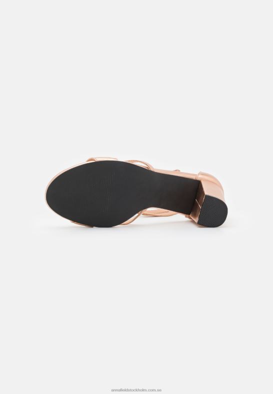 lädersandaler roséguld färgade Anna Field 42BF61392 kvinnor