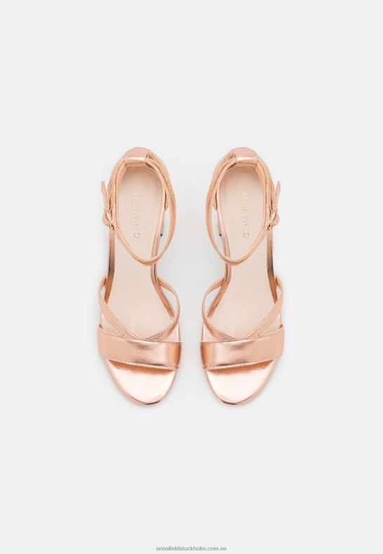 lädersandaler roséguld färgade Anna Field 42BF61392 kvinnor