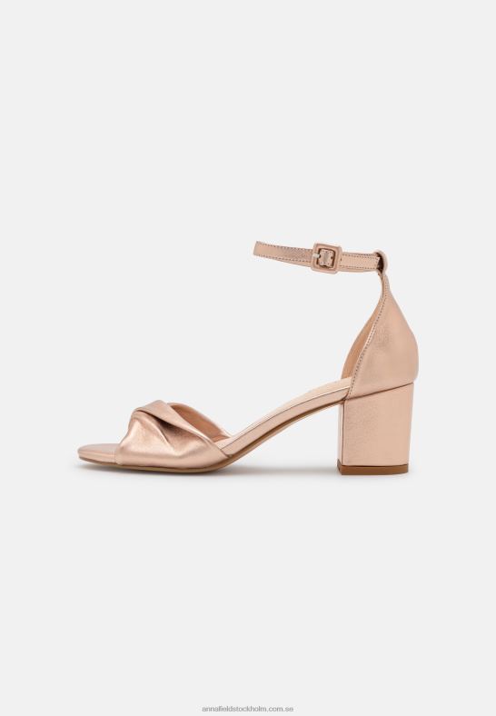 lädersandaler roséguldfärgade Anna Field 42BF61310 kvinnor