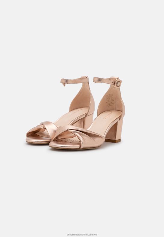lädersandaler roséguldfärgade Anna Field 42BF61310 kvinnor