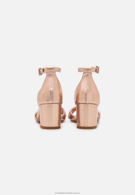 lädersandaler roséguldfärgade Anna Field 42BF61310 kvinnor