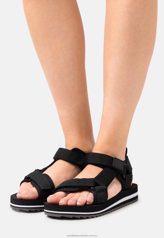 svarta promenadsandaler Anna Field 42BF61298 kvinnor