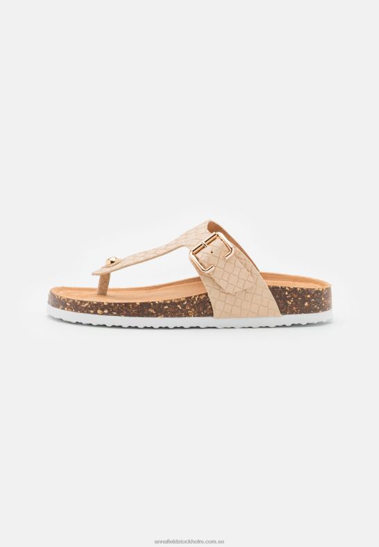 t-bar sandaler beige Anna Field 42BF61539 kvinnor