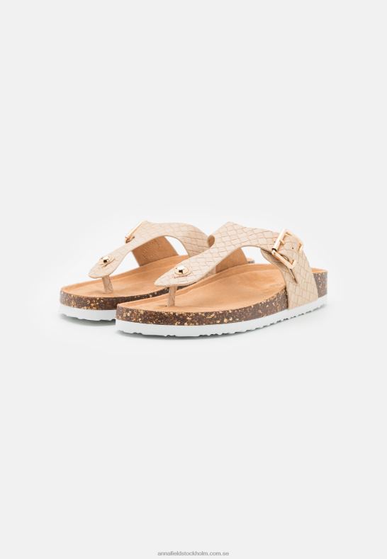 t-bar sandaler beige Anna Field 42BF61539 kvinnor