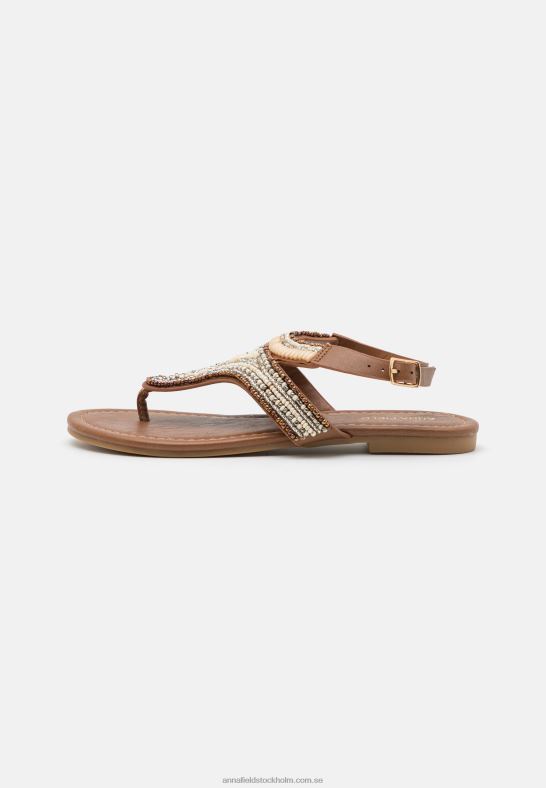 t-bar sandaler beige Anna Field 42BF61540 kvinnor