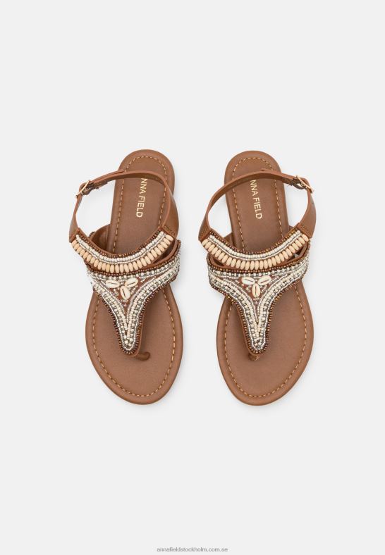 t-bar sandaler beige Anna Field 42BF61540 kvinnor