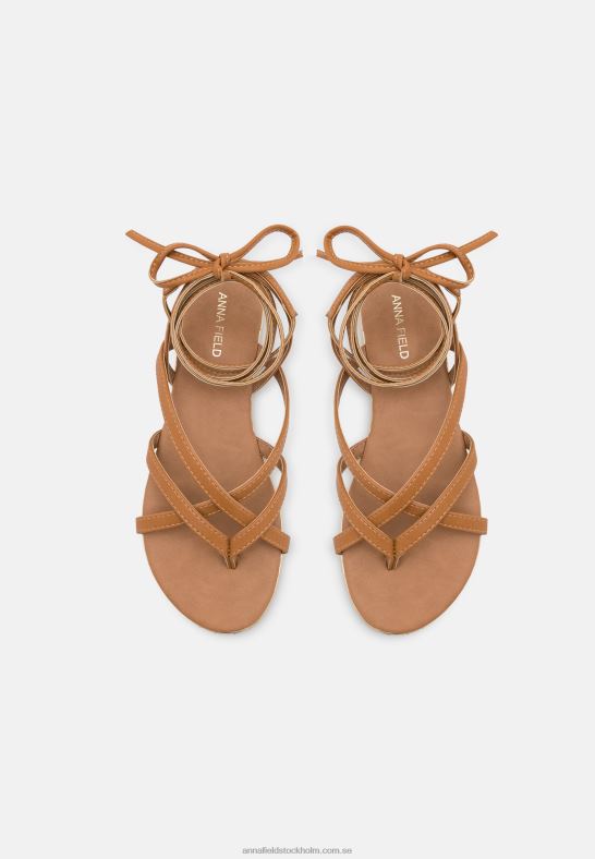 t-bar sandaler cognac Anna Field 42BF61501 kvinnor