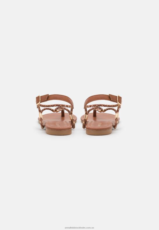 t-bar sandaler cognac/guld Anna Field 42BF61512 kvinnor