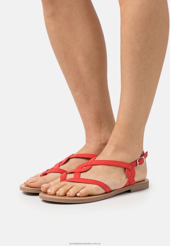 t-bar sandaler röda Anna Field 42BF61525 kvinnor