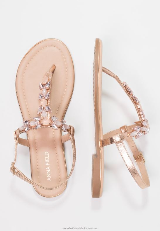 t-bar sandaler roséguld Anna Field 42BF61497 kvinnor