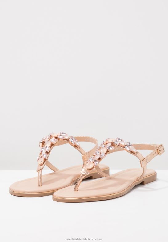 t-bar sandaler roséguld Anna Field 42BF61497 kvinnor