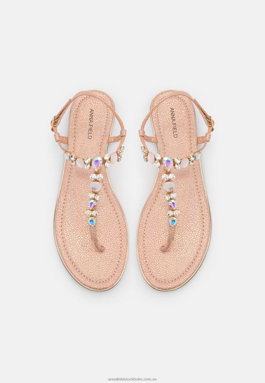 t-bar sandaler roséguld Anna Field 42BF61534 kvinnor