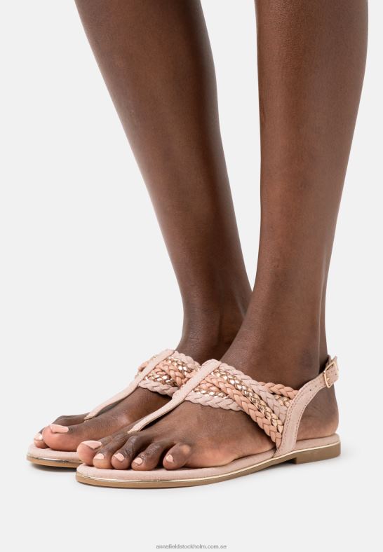 t-bar sandaler rosa guldfärgade Anna Field 42BF61520 kvinnor