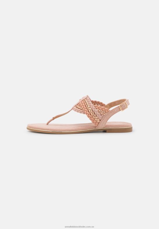 t-bar sandaler rosa guldfärgade Anna Field 42BF61520 kvinnor
