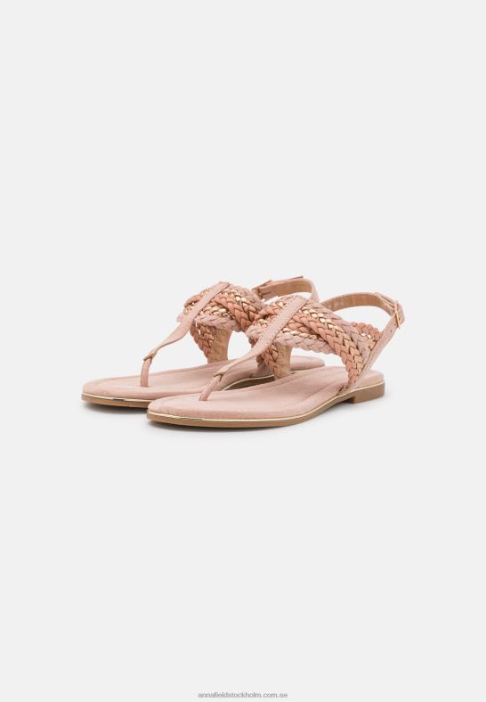 t-bar sandaler rosa guldfärgade Anna Field 42BF61520 kvinnor