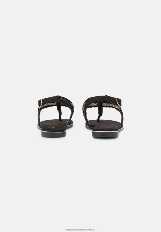 t-bar sandaler svart/guld Anna Field 42BF61503 kvinnor