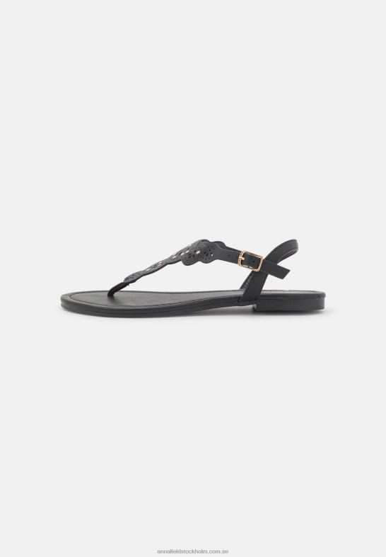 t-bar sandaler svarta Anna Field 42BF61498 kvinnor