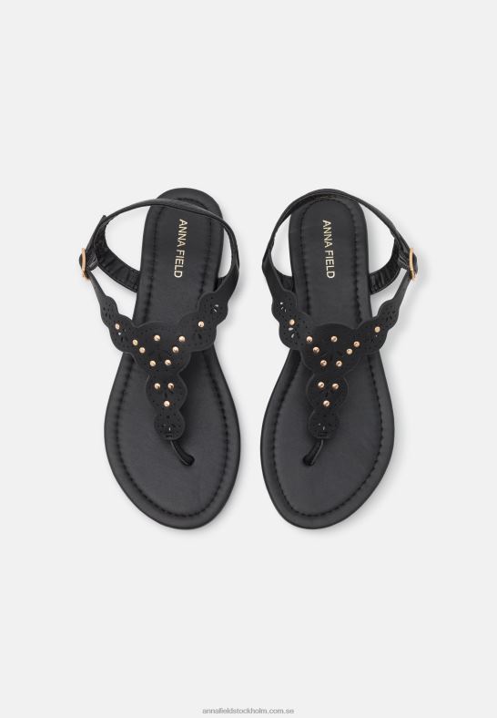 t-bar sandaler svarta Anna Field 42BF61498 kvinnor