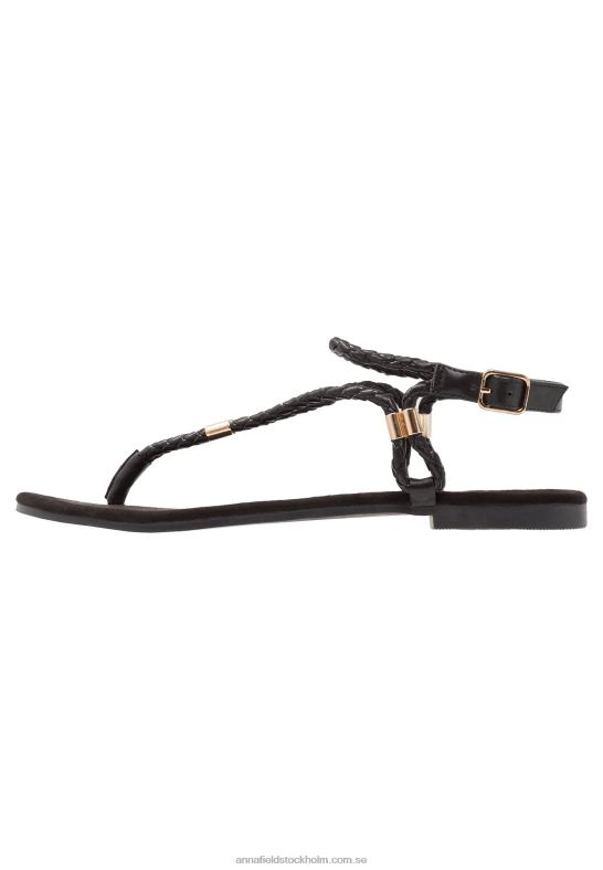 t-bar sandaler svarta Anna Field 42BF61500 kvinnor
