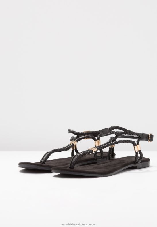 t-bar sandaler svarta Anna Field 42BF61500 kvinnor