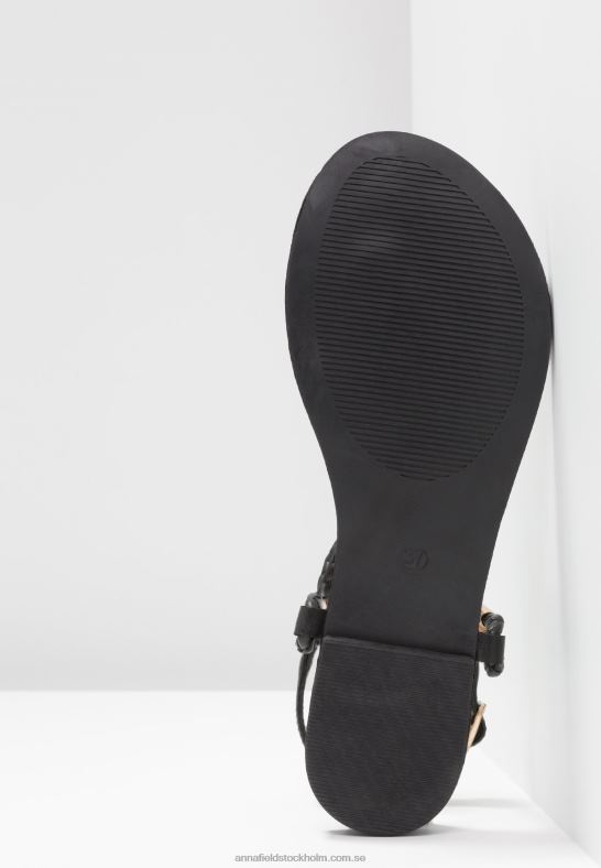 t-bar sandaler svarta Anna Field 42BF61500 kvinnor