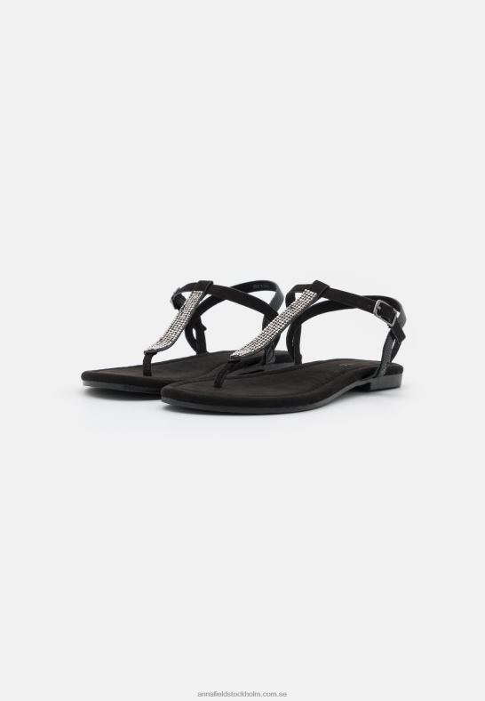 t-bar sandaler svarta Anna Field 42BF61504 kvinnor