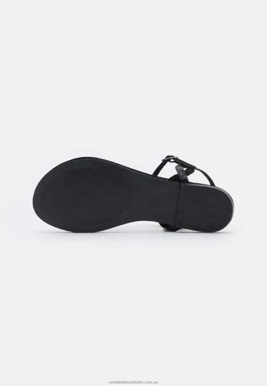 t-bar sandaler svarta Anna Field 42BF61504 kvinnor