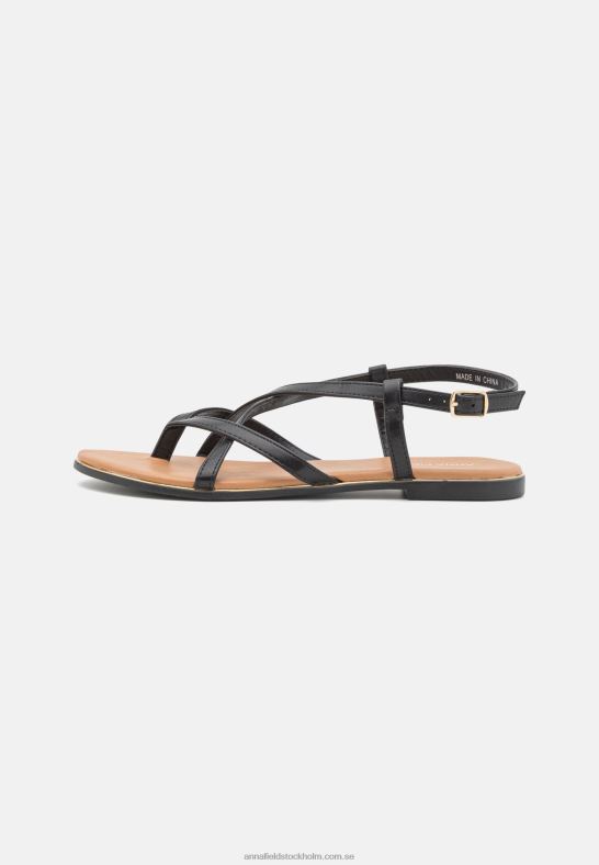 t-bar sandaler svarta Anna Field 42BF61506 kvinnor