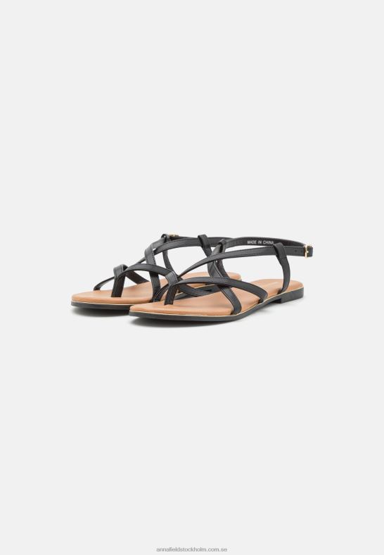 t-bar sandaler svarta Anna Field 42BF61506 kvinnor