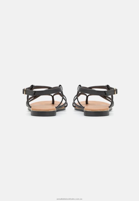 t-bar sandaler svarta Anna Field 42BF61506 kvinnor