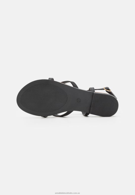 t-bar sandaler svarta Anna Field 42BF61506 kvinnor