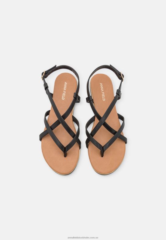 t-bar sandaler svarta Anna Field 42BF61506 kvinnor