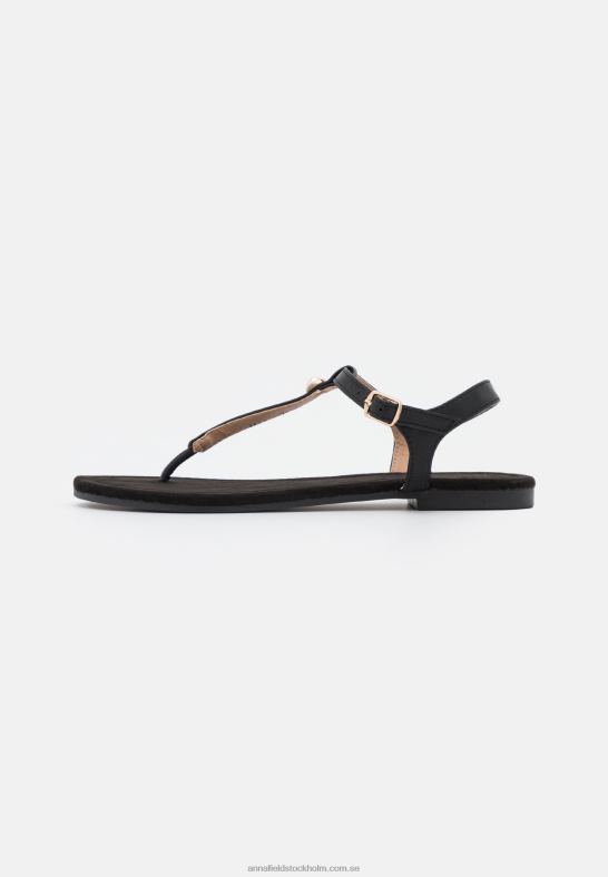 t-bar sandaler svarta Anna Field 42BF61510 kvinnor