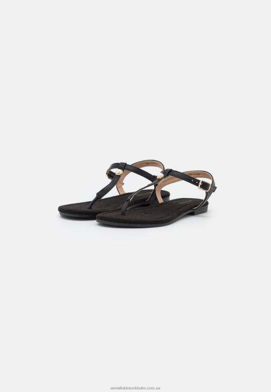 t-bar sandaler svarta Anna Field 42BF61510 kvinnor