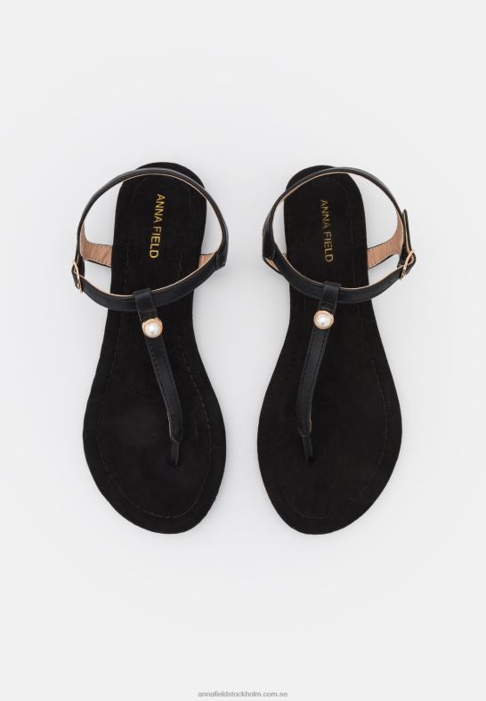 t-bar sandaler svarta Anna Field 42BF61510 kvinnor