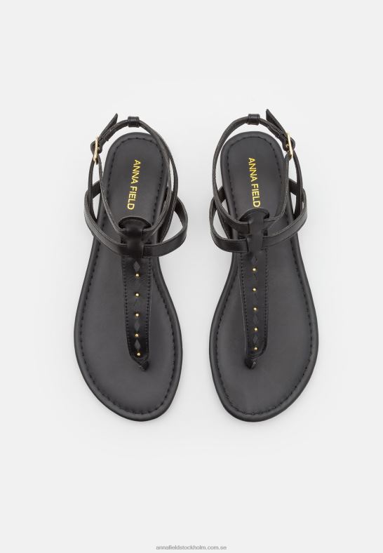 t-bar sandaler svarta Anna Field 42BF61516 kvinnor