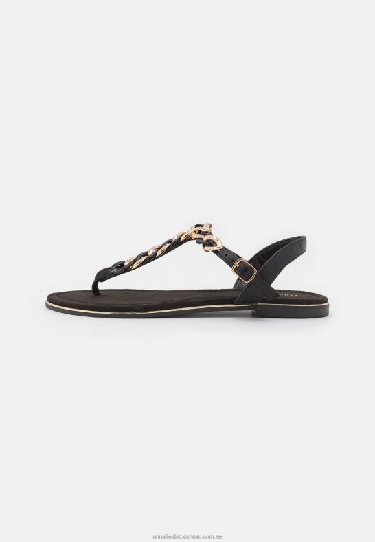 t-bar sandaler svarta Anna Field 42BF61530 kvinnor