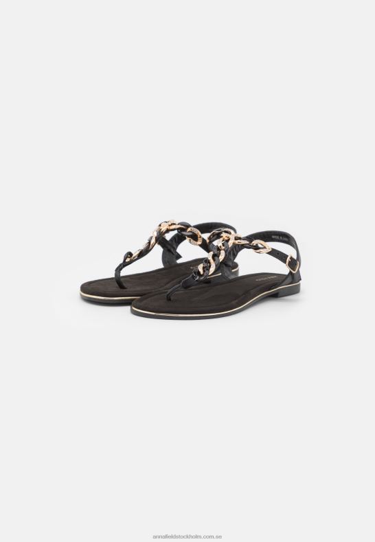 t-bar sandaler svarta Anna Field 42BF61530 kvinnor