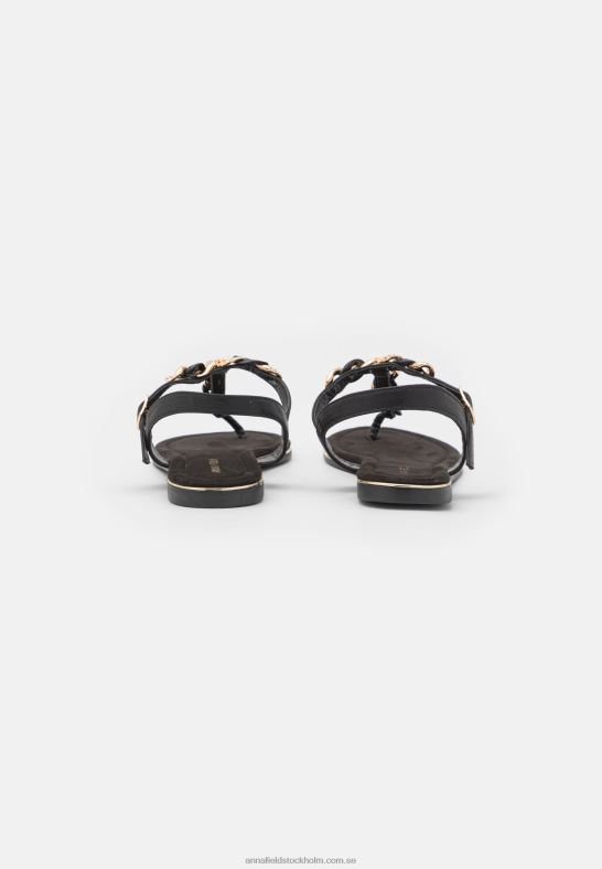 t-bar sandaler svarta Anna Field 42BF61530 kvinnor