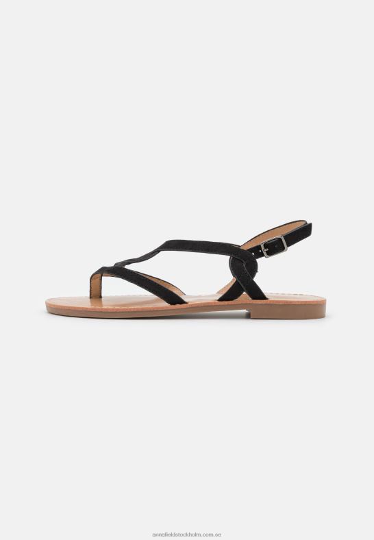 t-bar sandaler svarta Anna Field 42BF61531 kvinnor