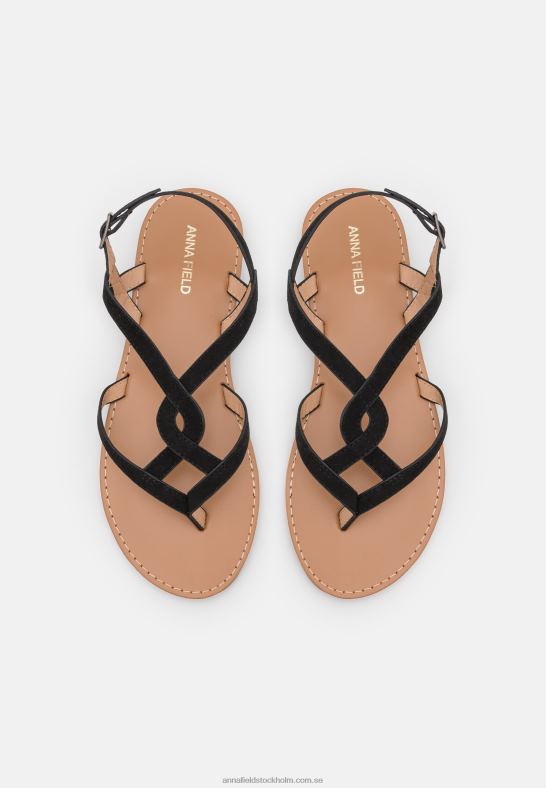 t-bar sandaler svarta Anna Field 42BF61531 kvinnor