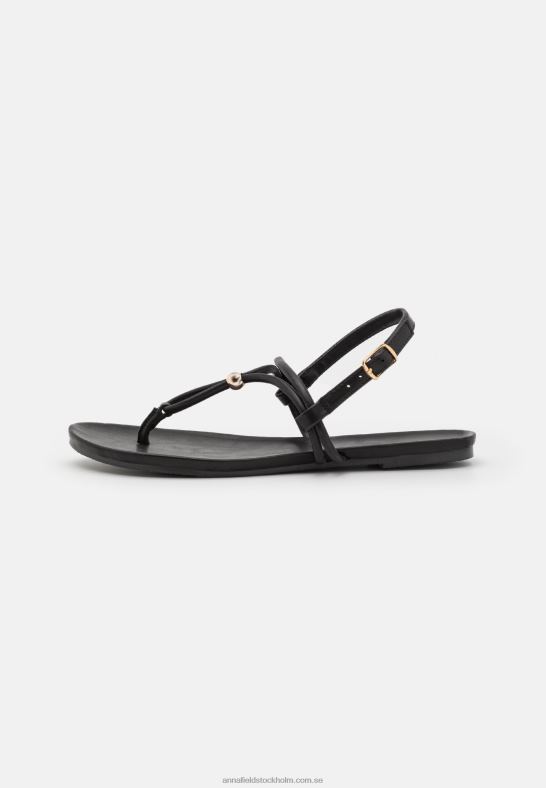 t-bar sandaler svarta Anna Field 42BF61538 kvinnor