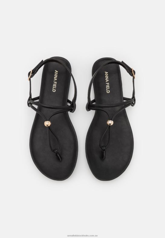 t-bar sandaler svarta Anna Field 42BF61538 kvinnor