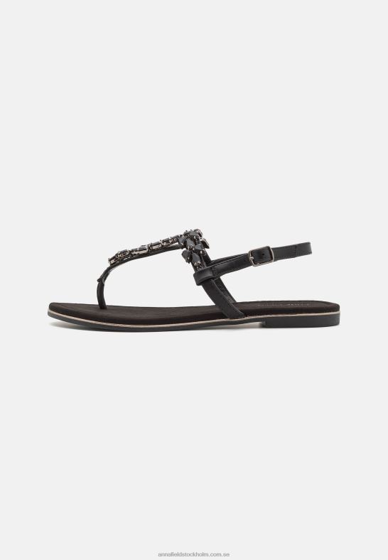 t-bar sandaler svarta Anna Field 42BF61541 kvinnor