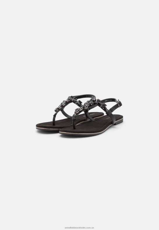 t-bar sandaler svarta Anna Field 42BF61541 kvinnor
