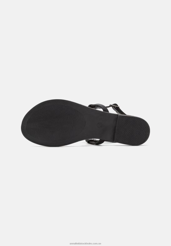 t-bar sandaler svarta Anna Field 42BF61541 kvinnor