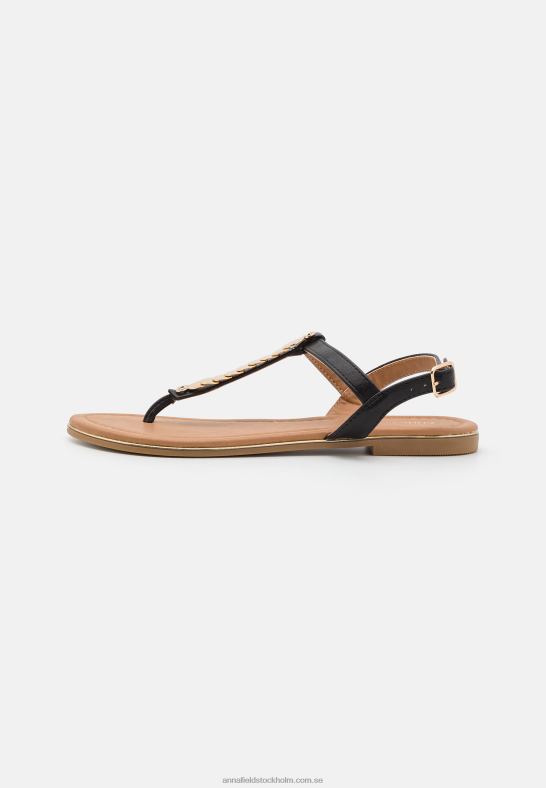 t-bar sandaler svarta Anna Field 42BF61547 kvinnor